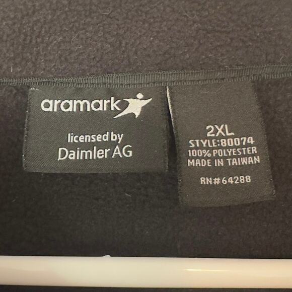 Aramark Mercedes-Benz Service Zip-Up Fleece Jacket Size 2XL Workwear Winter - Picture 3 of 9